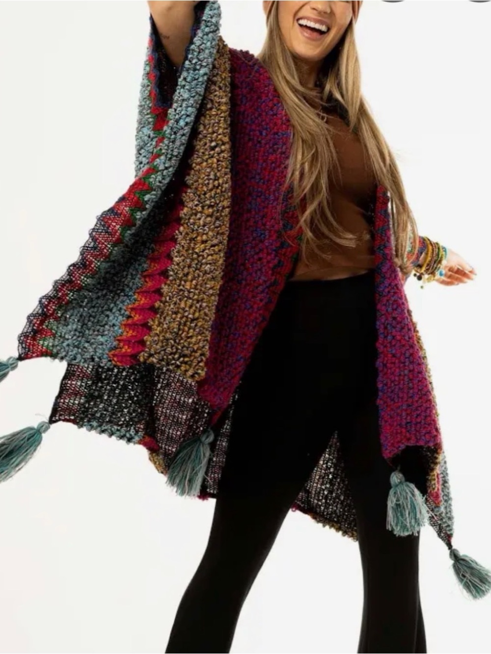 Desert Dreams Crochet Ruana from Three Birds Nest